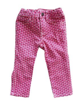 Tea Collection Pink Floral Jeans Size 3